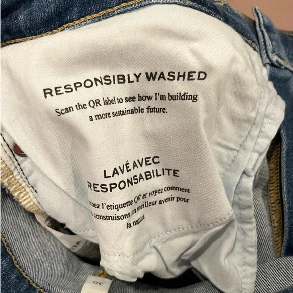 NWT Frame Denim Le Easy Flare Jeans Undone Hem Drizzle 30